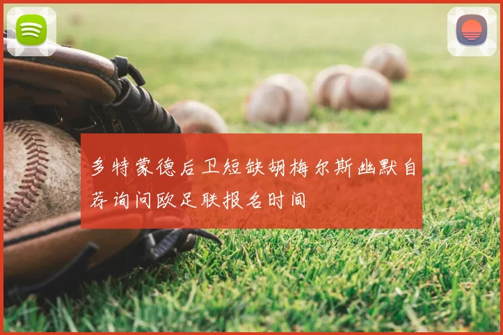 多特蒙德后卫短缺胡梅尔斯幽默自荐询问欧足联报名时间